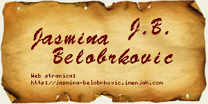 Jasmina Belobrković vizit kartica